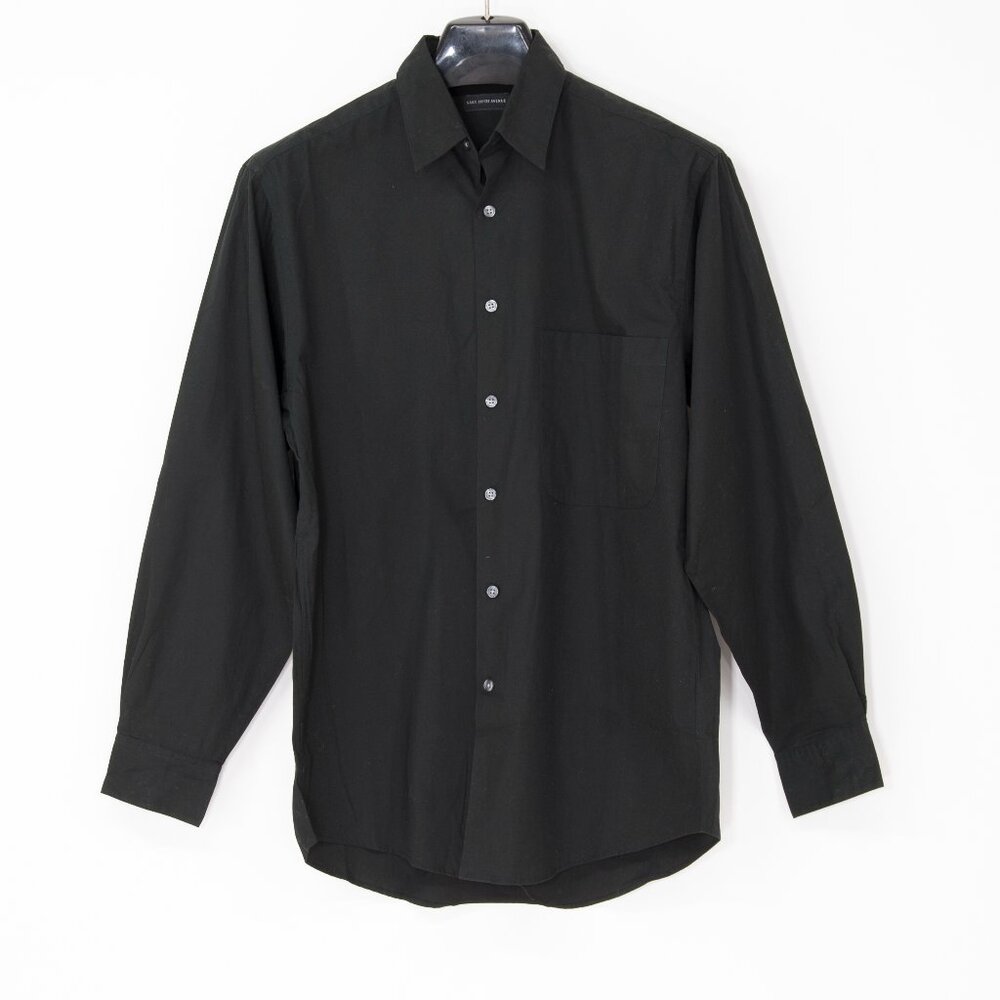 Saks Fifth Avenue Black Button Down Shirt – Men’s Small (Vintage Hong Kong)